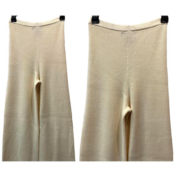 NEW Brunette The Label Cream KNIT Ribbed Pants | XS/S - Picture 9 of 13